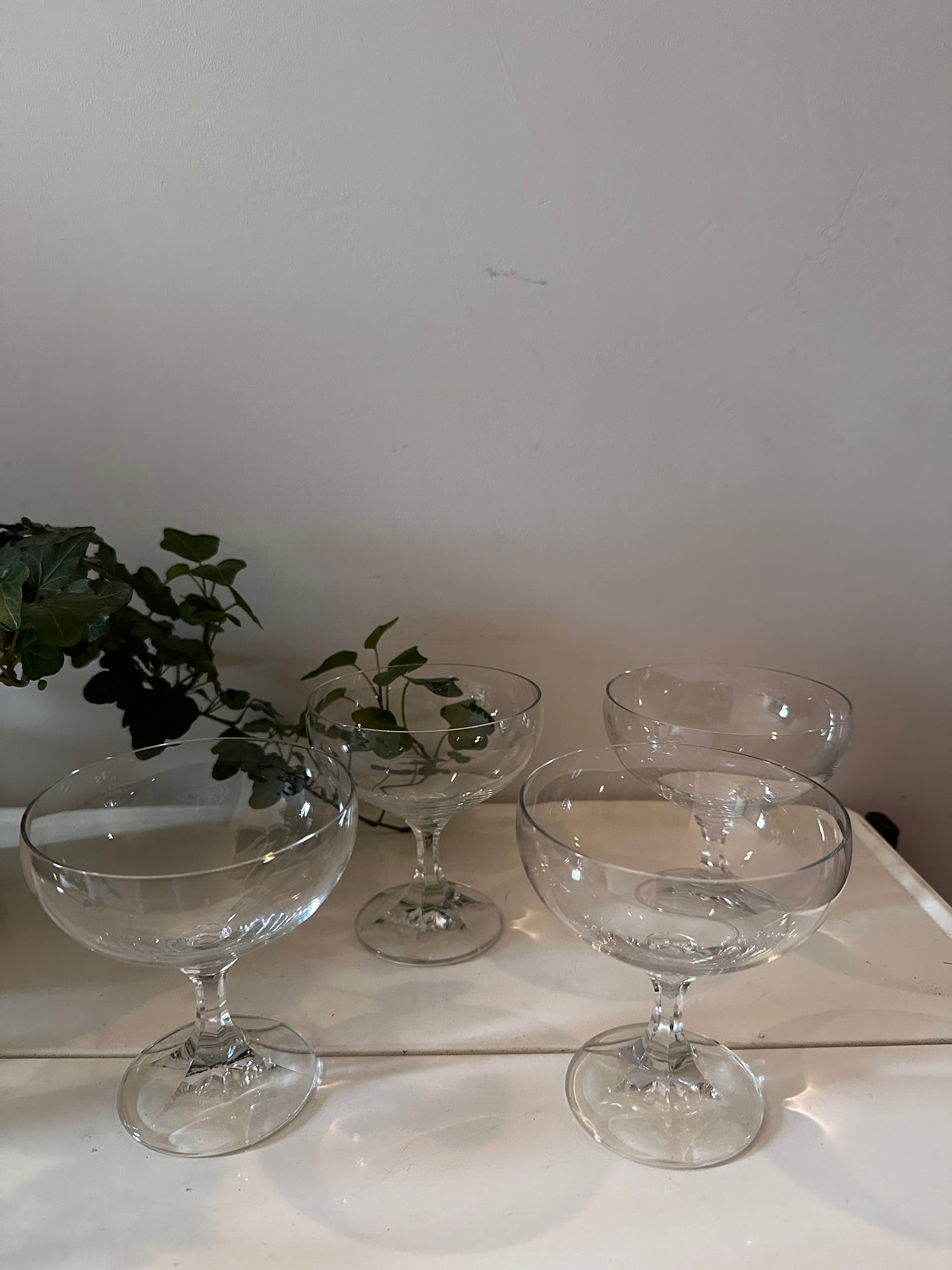 Set van 4 coupe champagne glazen