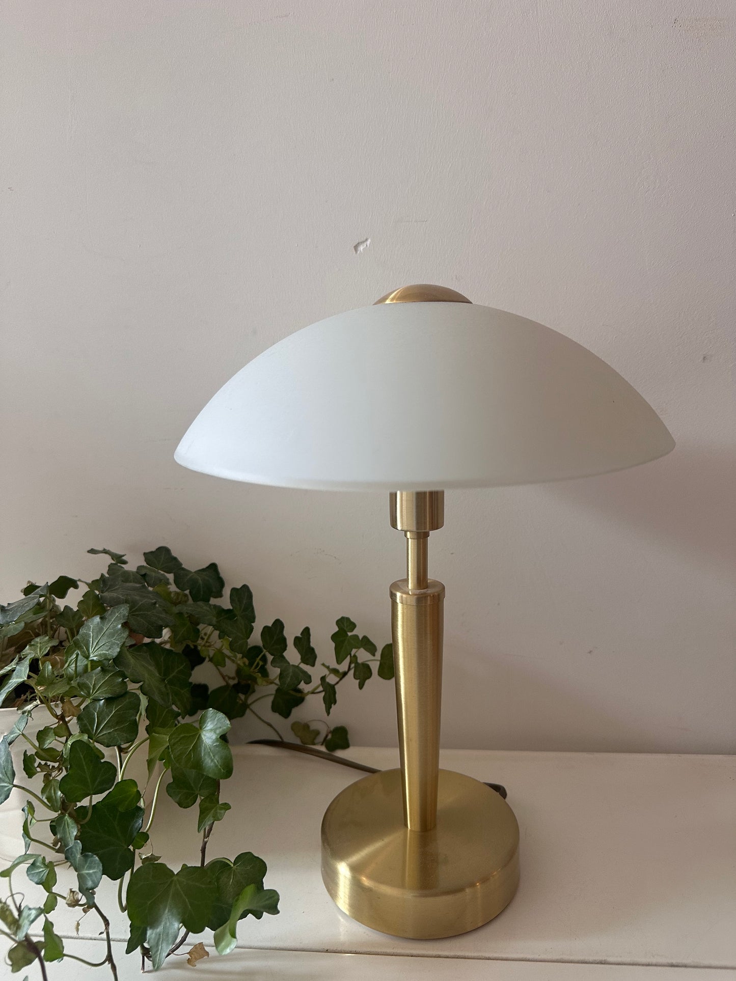 Messing lamp met mushroom kap