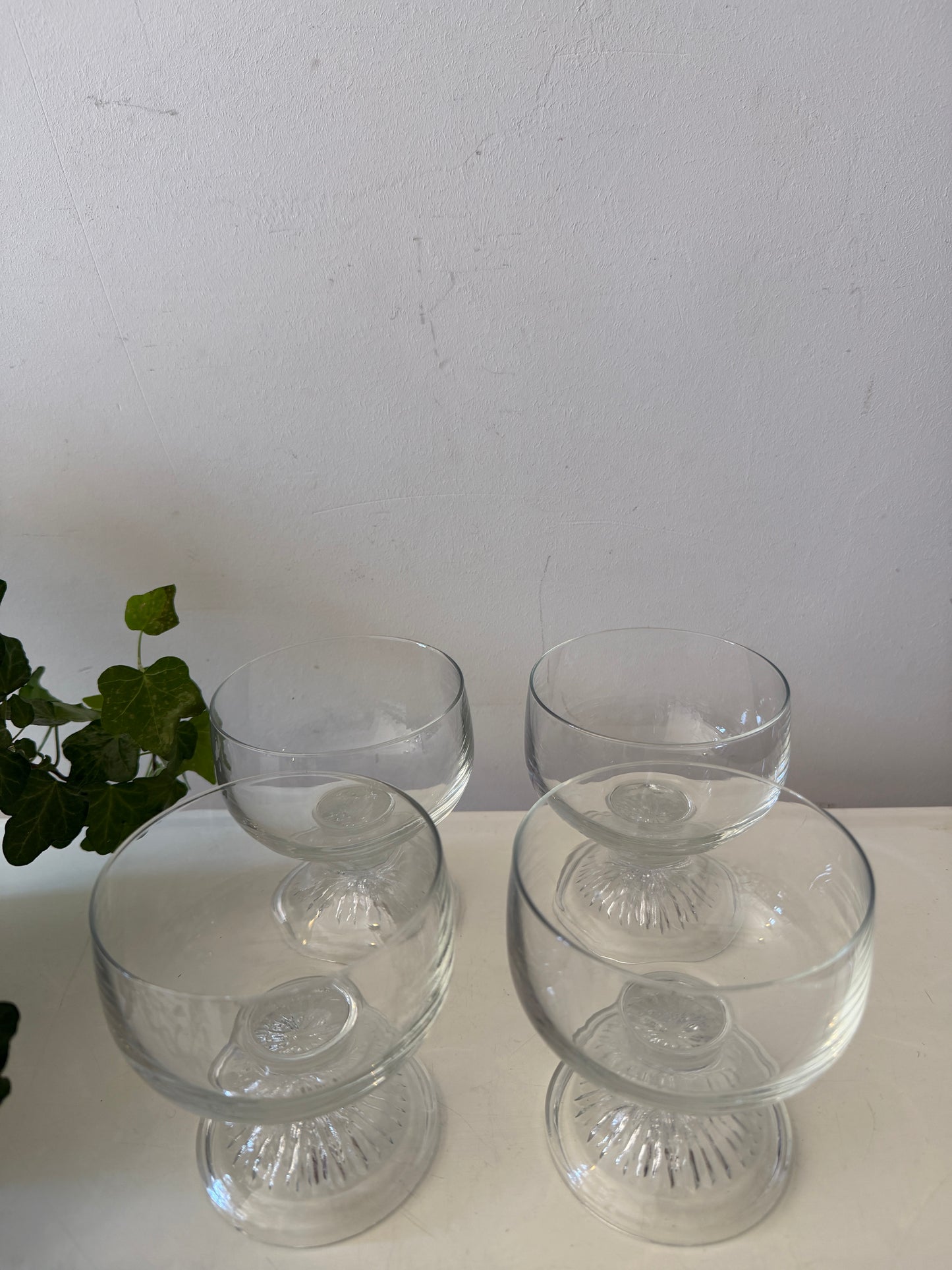 Set van 4 coupe glazen