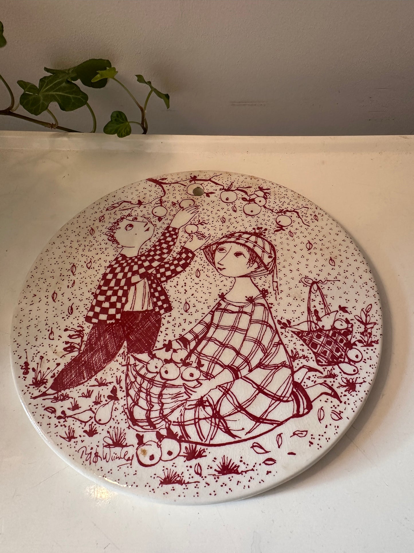 Björn Wiinblad keramiek wandtegeltje