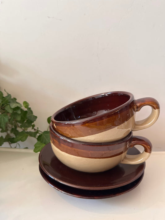 Keramieken soepkommen jaren 70