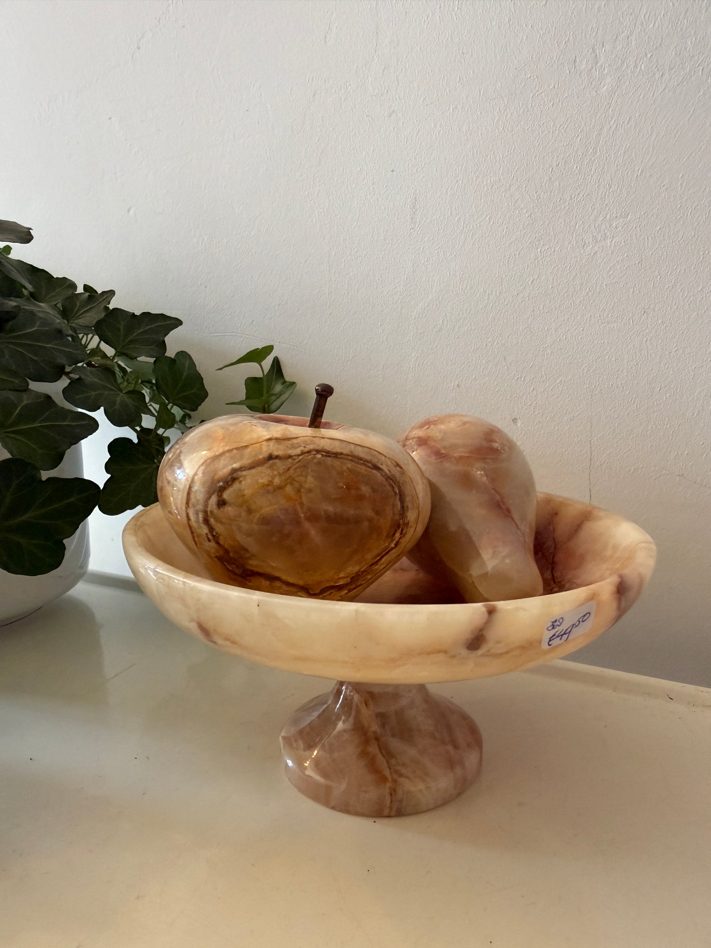Onyx fruitschaal met peer en appel