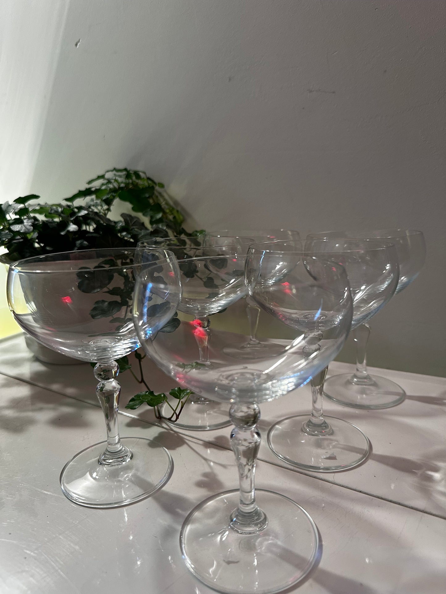 Kristallen coupe champagne glazen