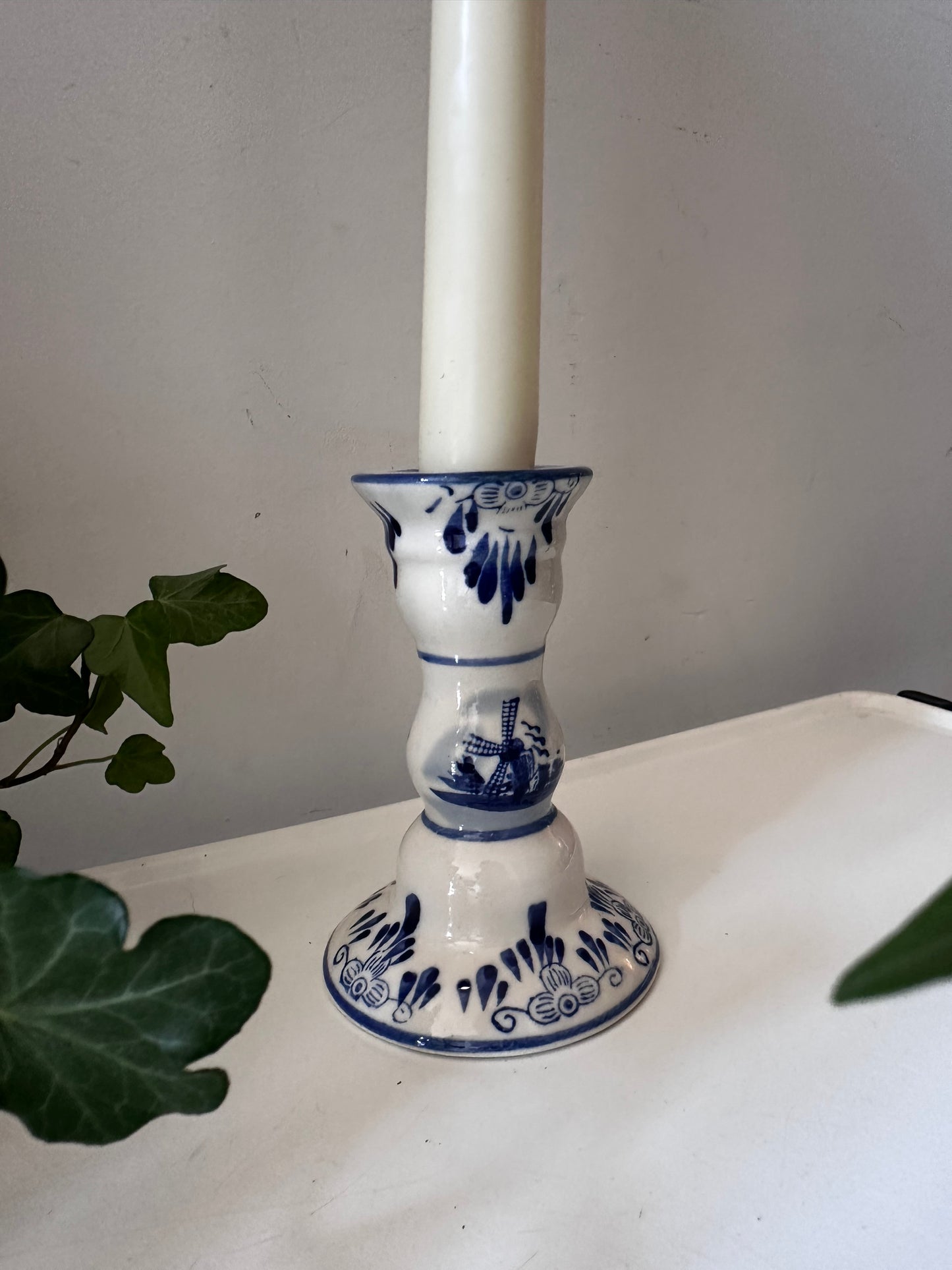 Blauw wit kandelaartje