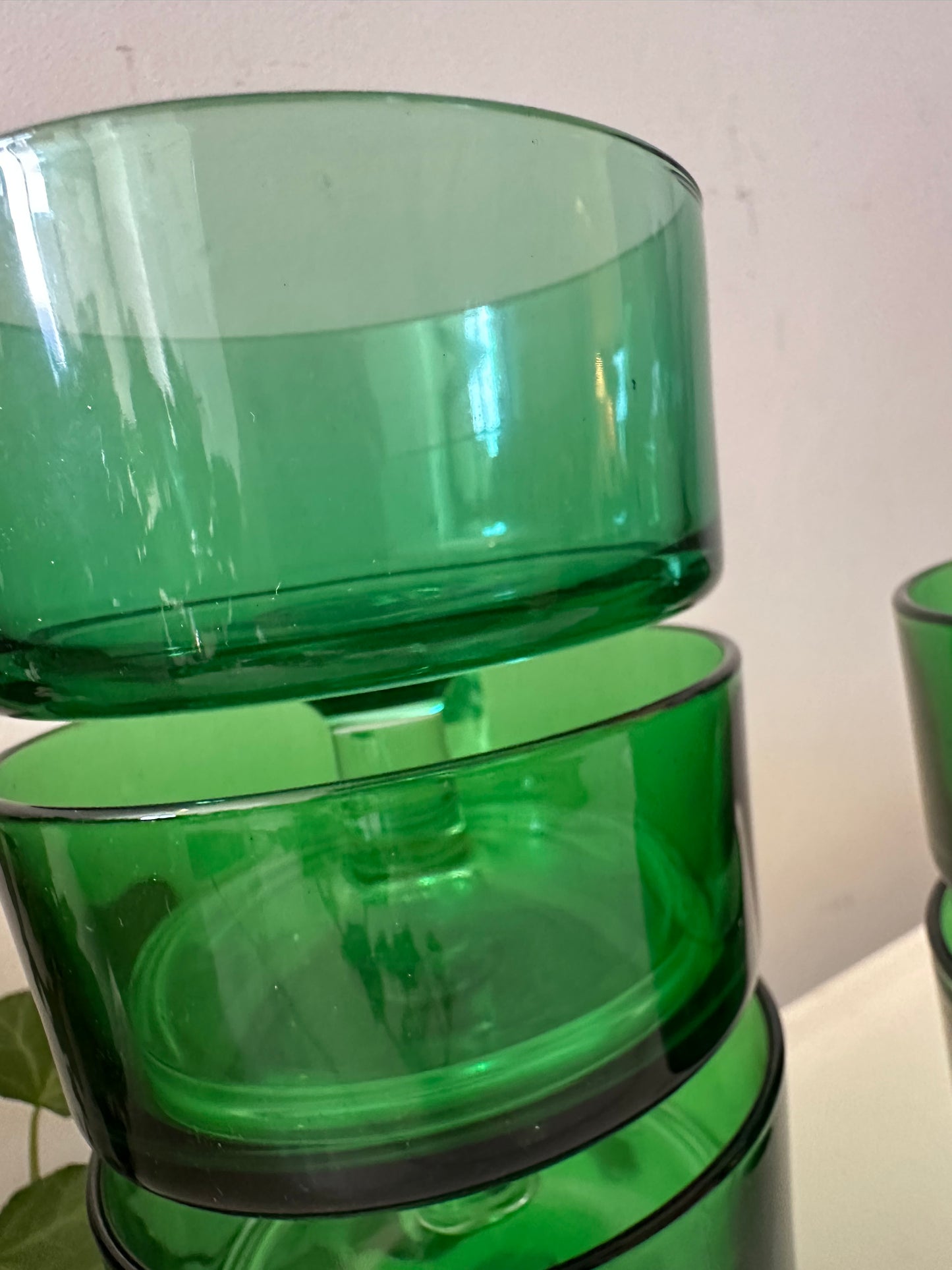 Set van 5 Luminarc glazen groen