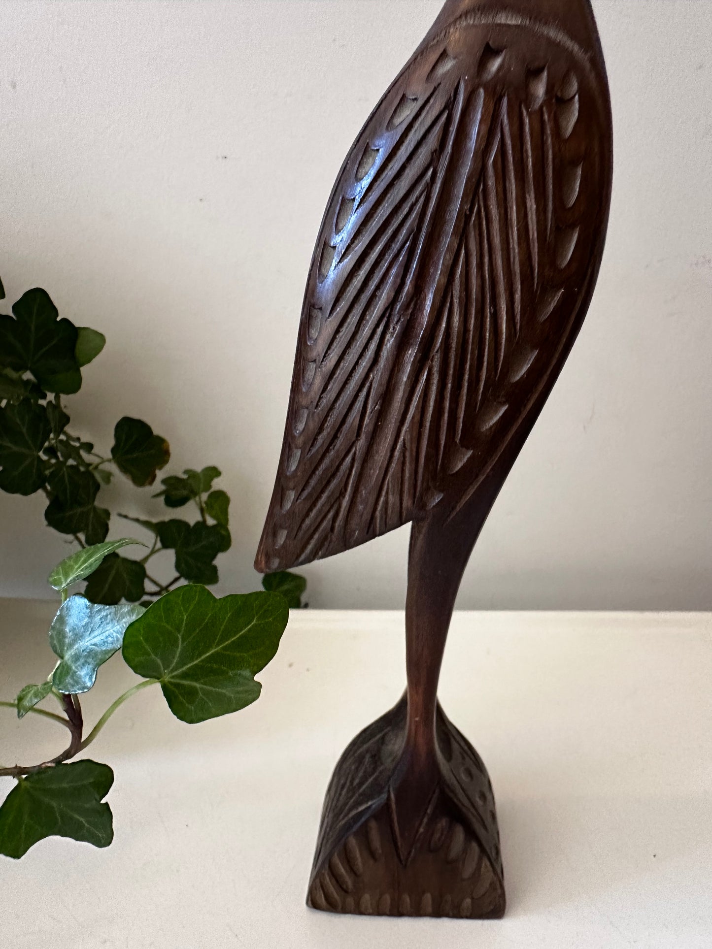 Mid Century houten vogel