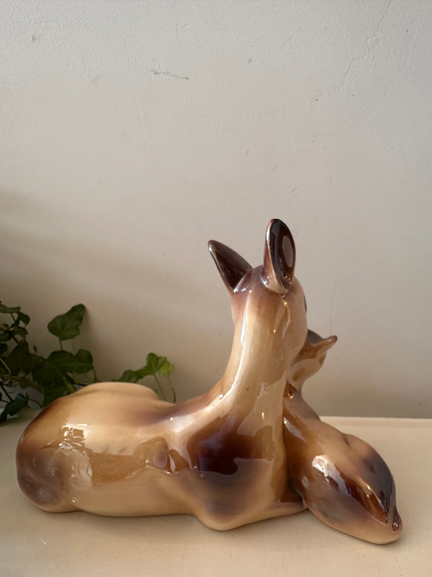 Keramiek beeldje hert met handig jaren 60