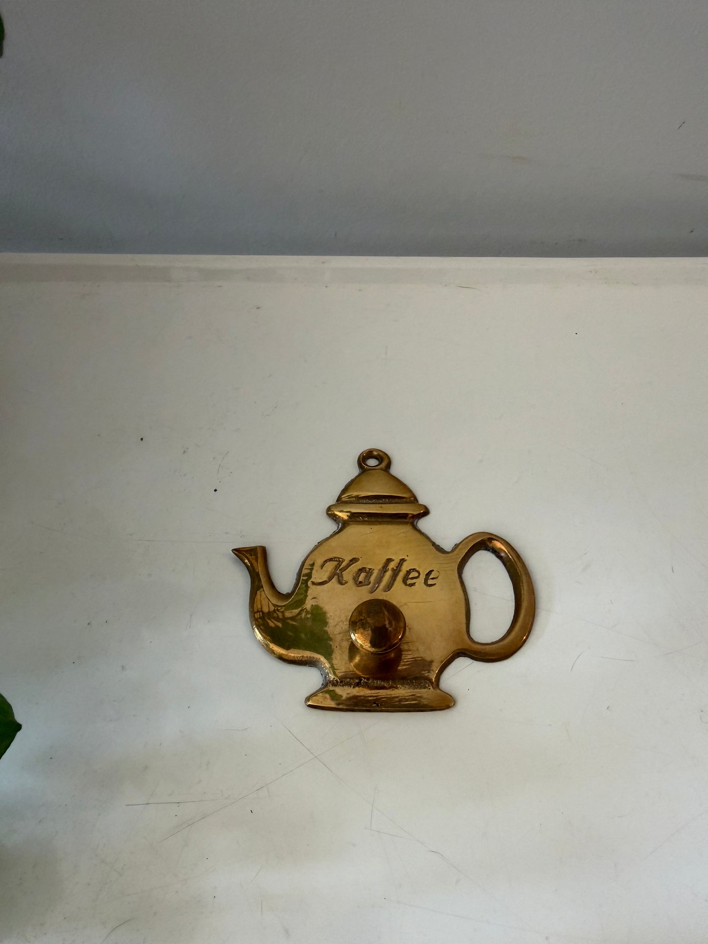 Messing koffiepot haakje