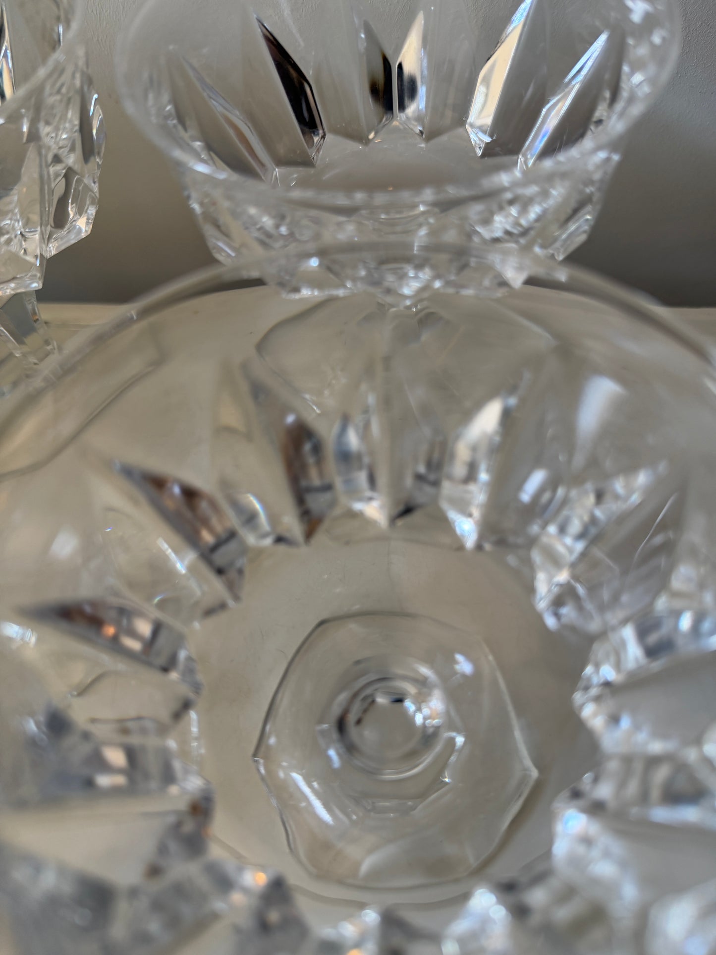 Set van 4 kristallen coupe glazen