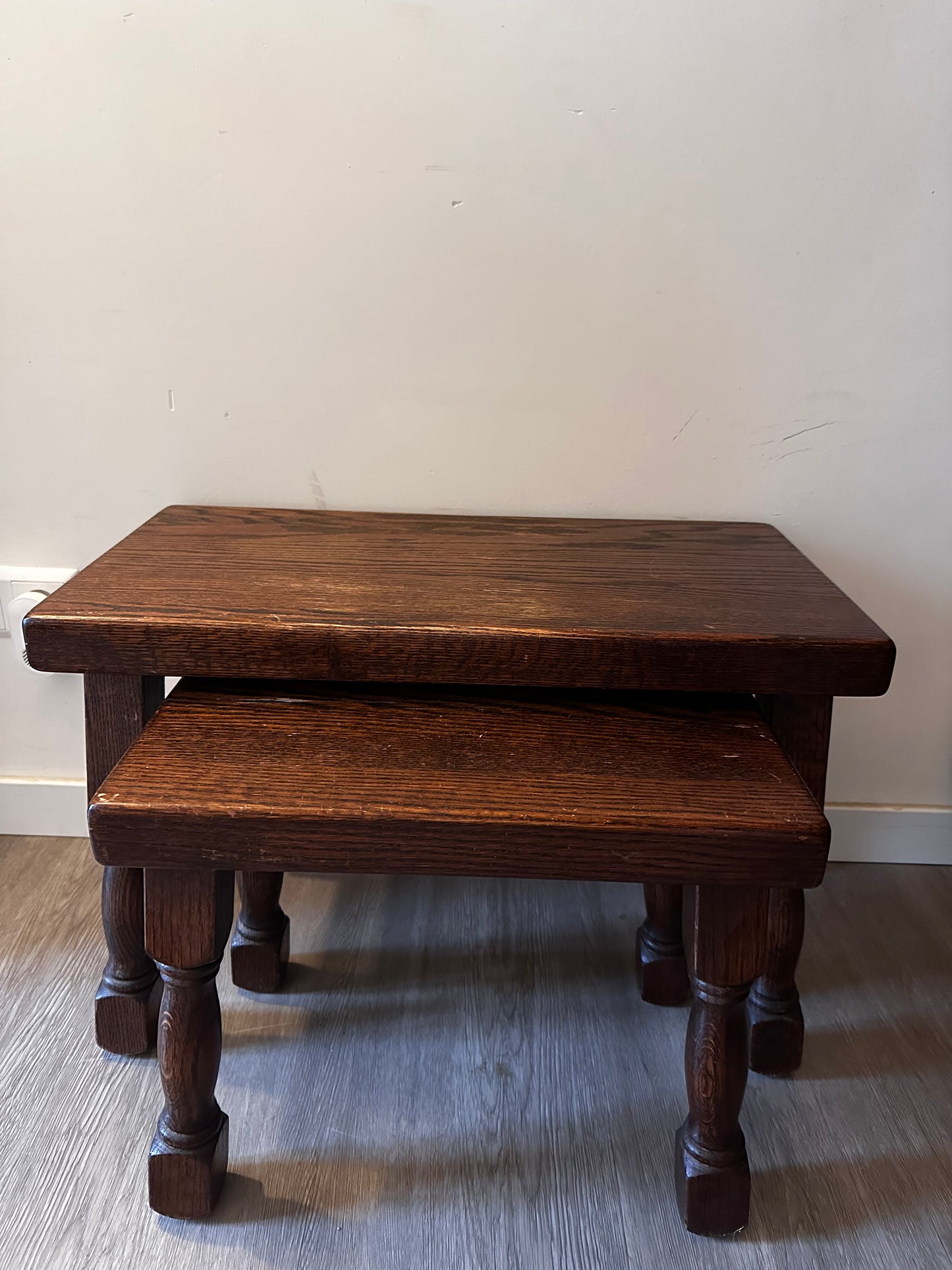 Brutalist nesting tables vintage