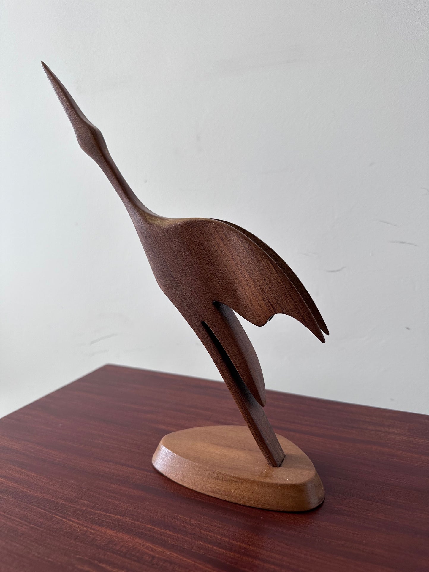 Mid Century houten vogel