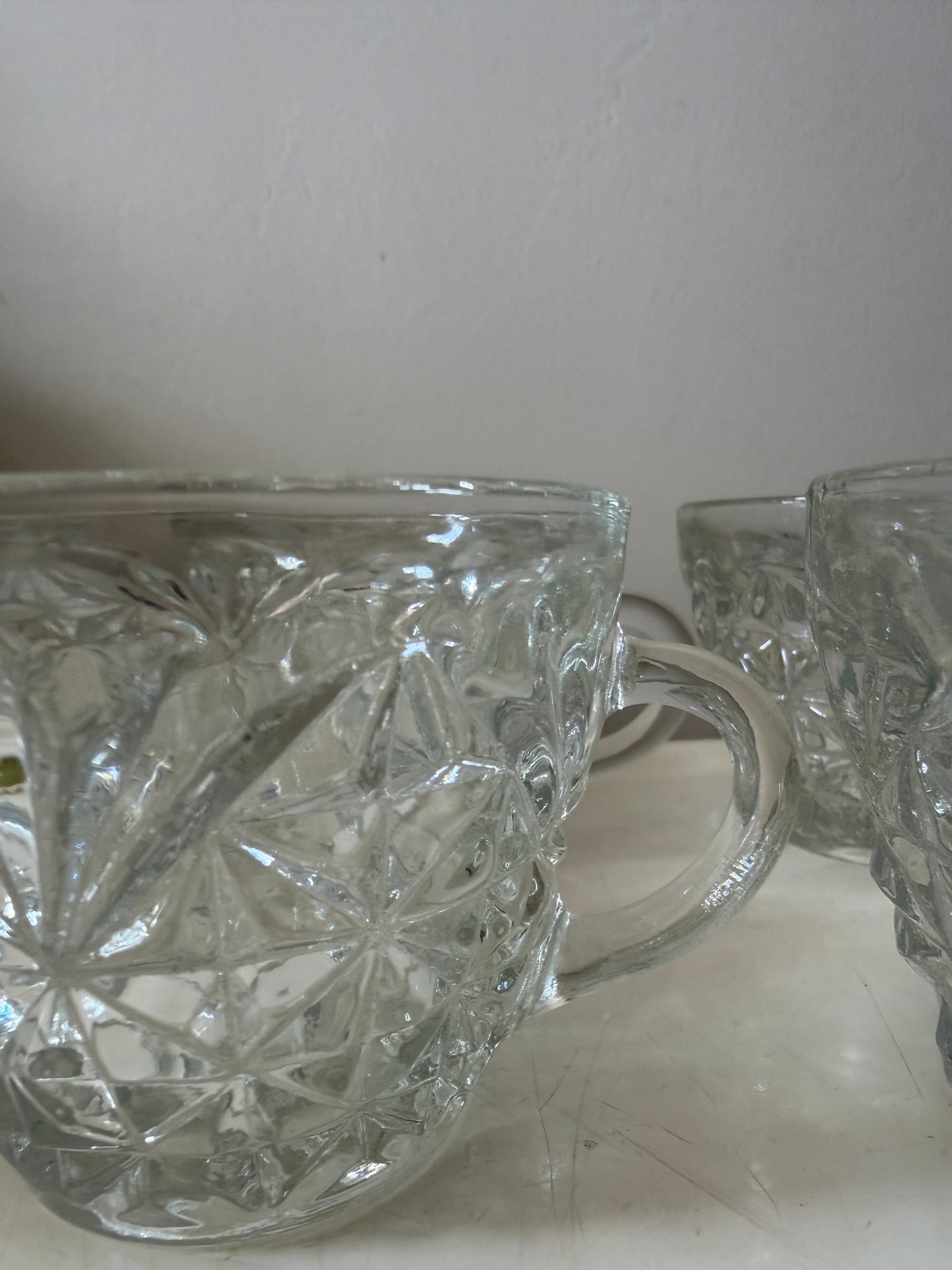 Set van 6 kristallen kopjes/ koffiekopjes