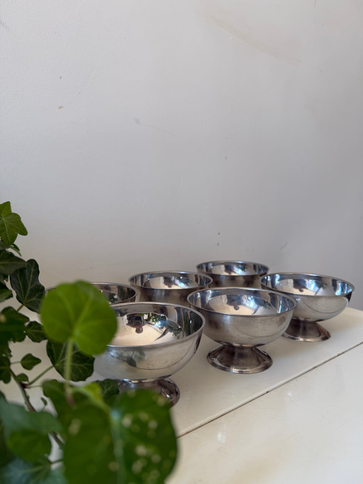 Set van 6 chrome ijscoupes