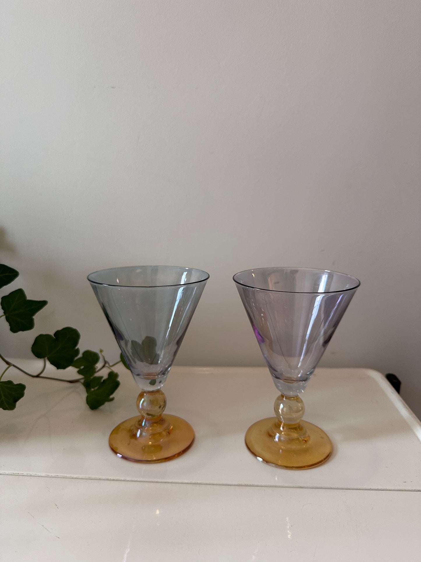 2 Cocktail glazen vintage