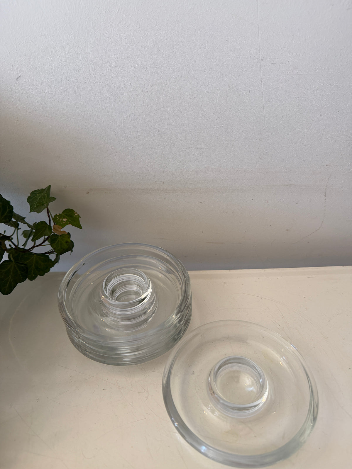 Glazen mid century eierdopjes