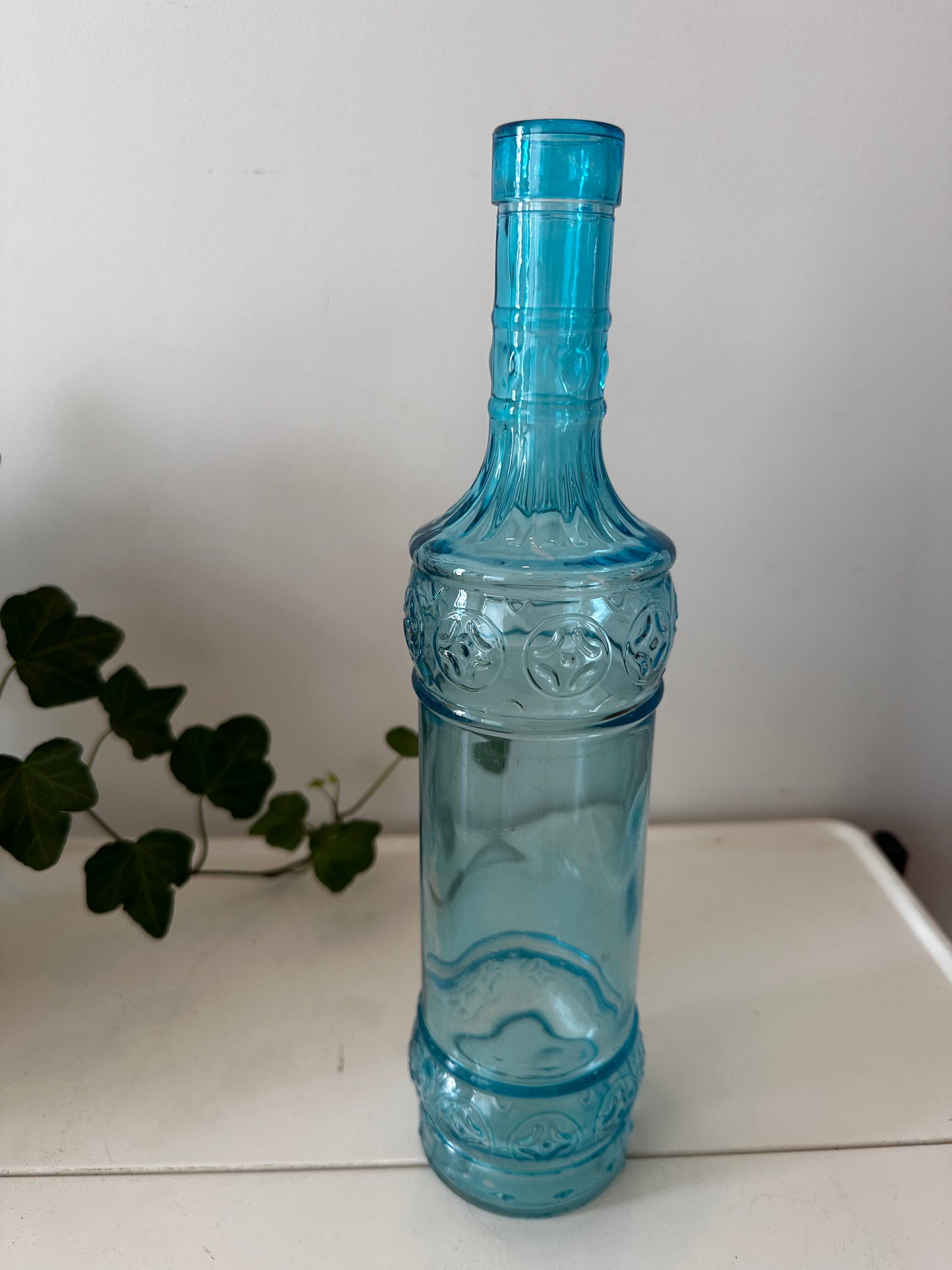 Fles vaas aqua blauw