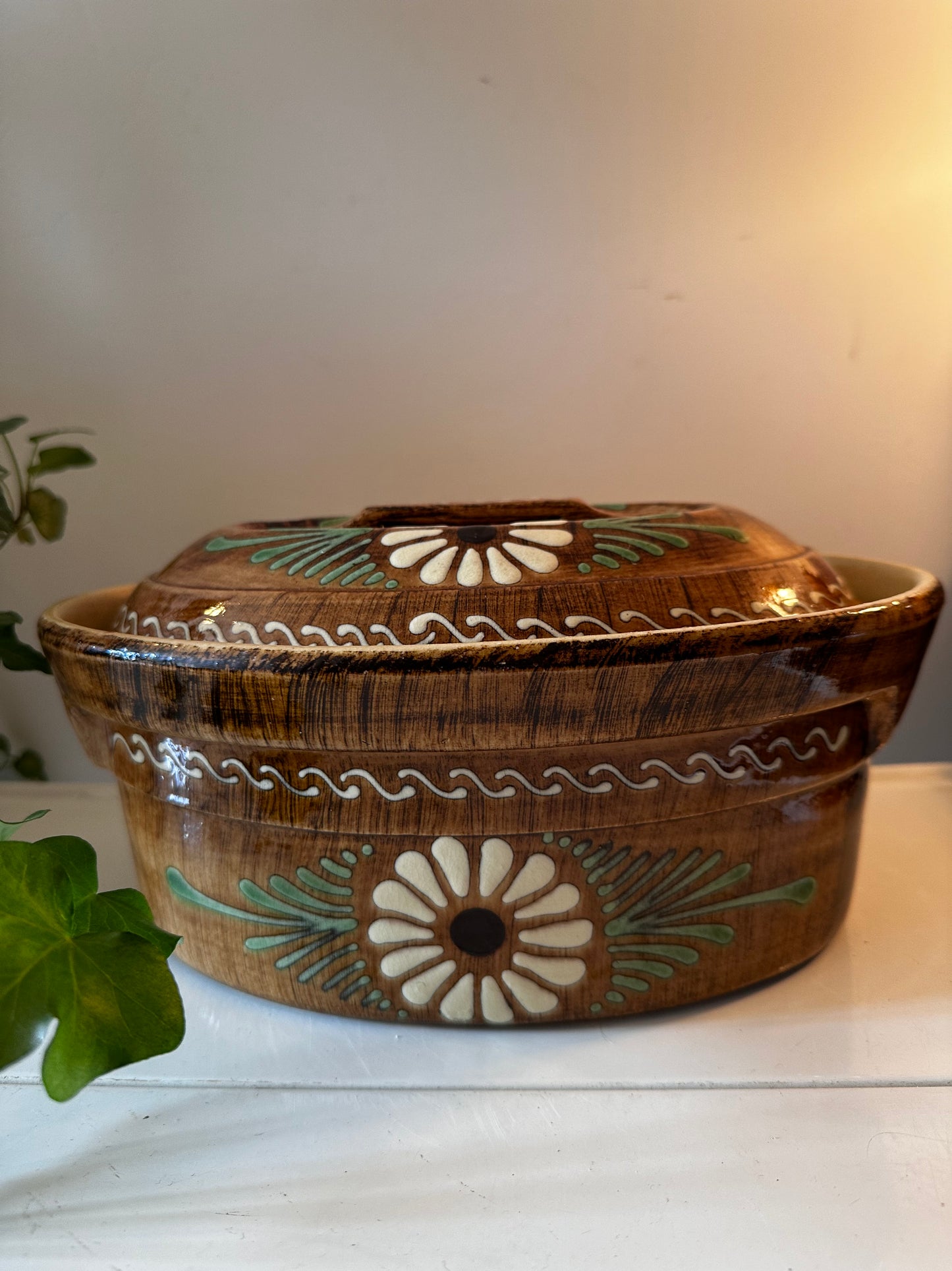 Keramieken vintage ovenschaal terrine