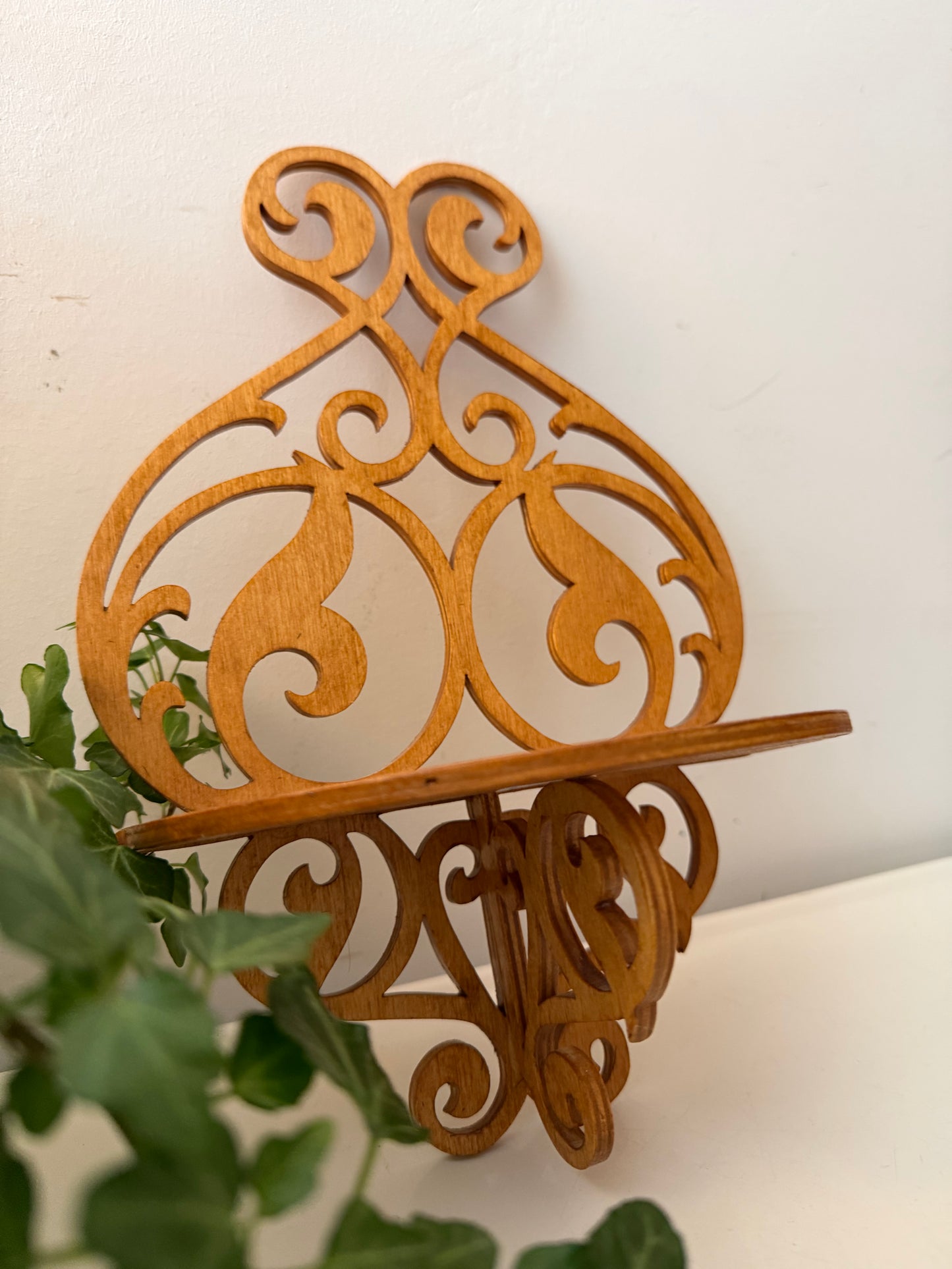 Houten wandconsole