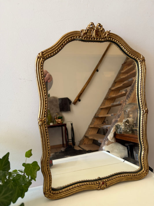 Vintage spiegel met goudkleurige lijst jaren 20