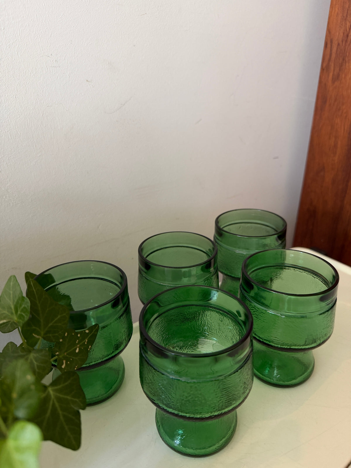 Smaragdgroene Glazen Italiaan barware