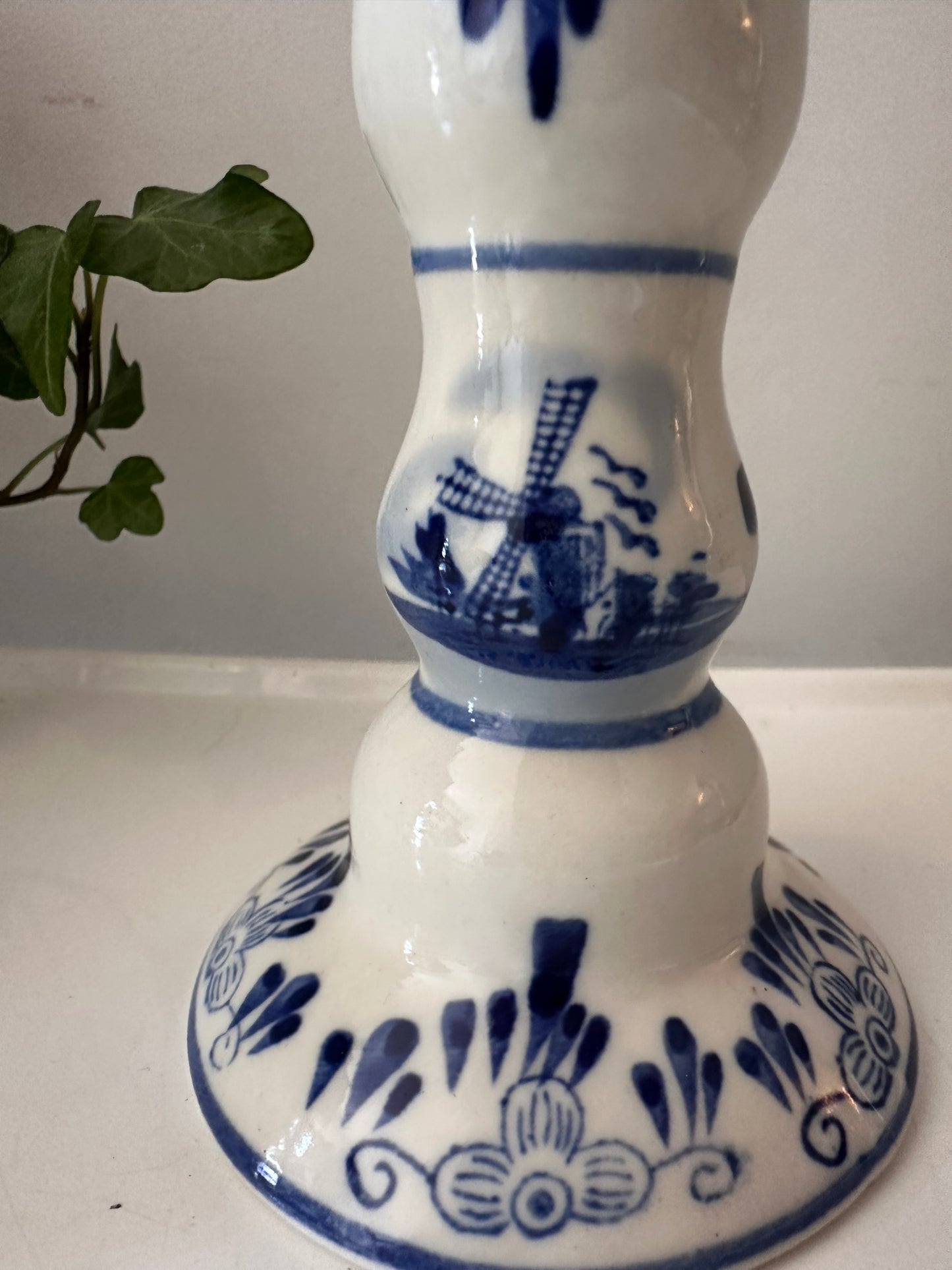 Blauw wit kandelaartje