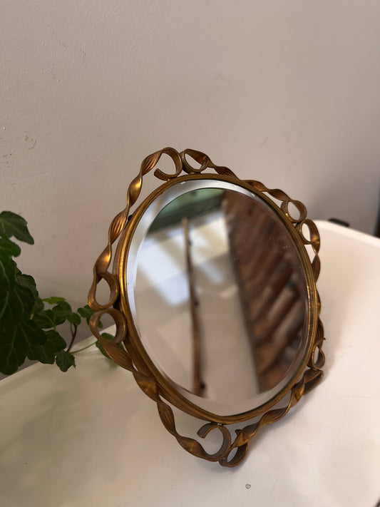 Messing tafelspiegel op pootje