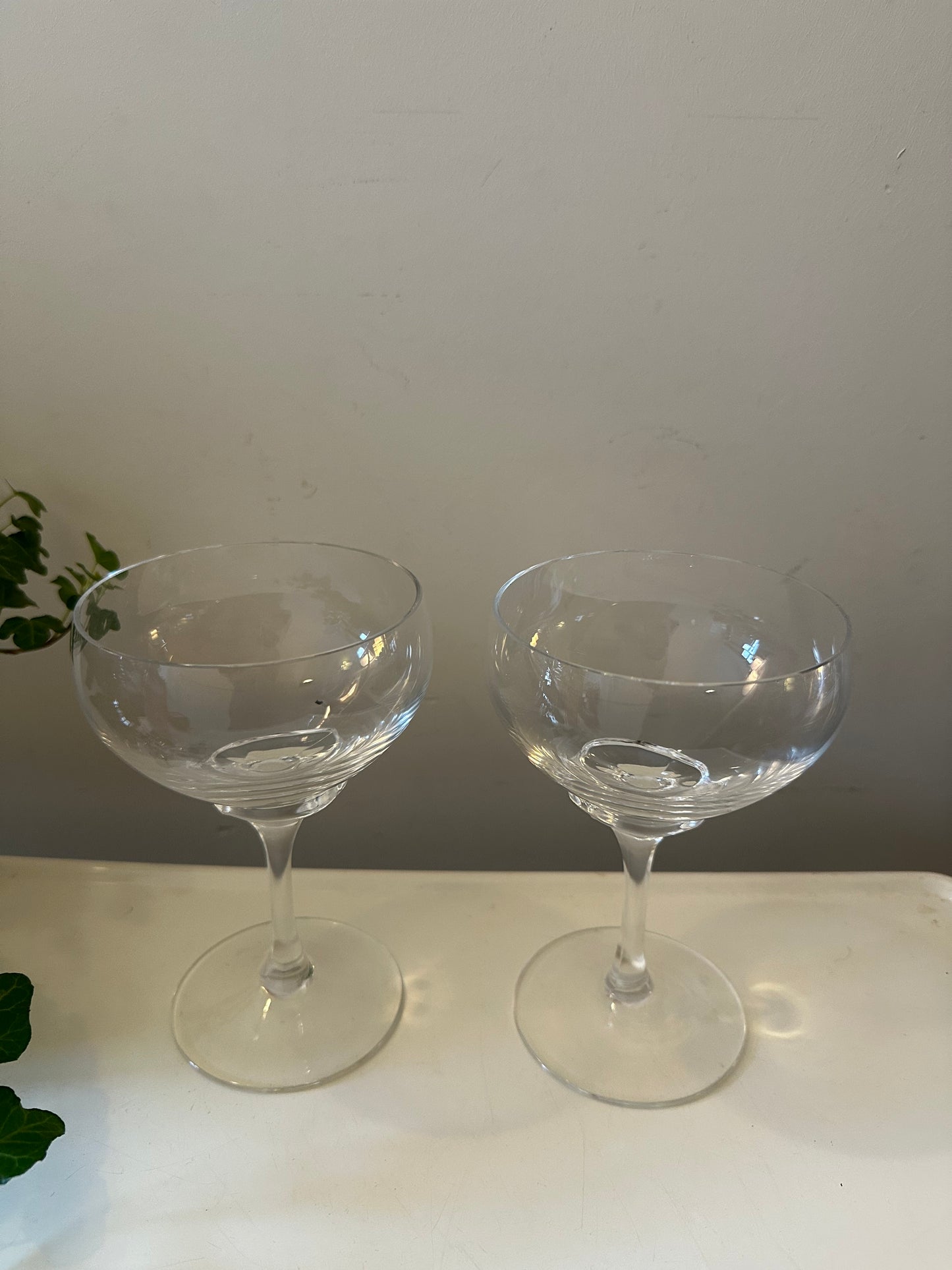 Set van 2 coupe champagne glazen