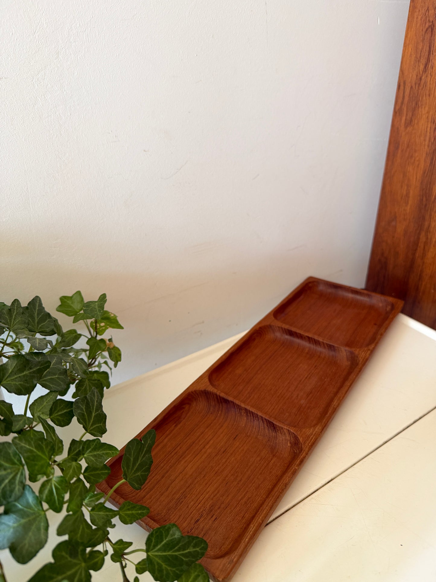 Mid Century teak houten Serveerschaal
