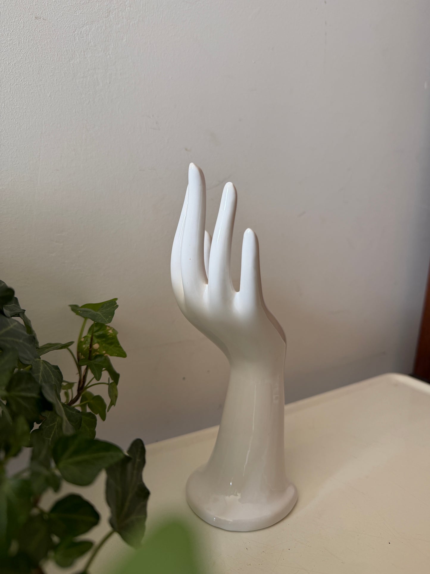Vintage witte hand keramiek jaren 60/70