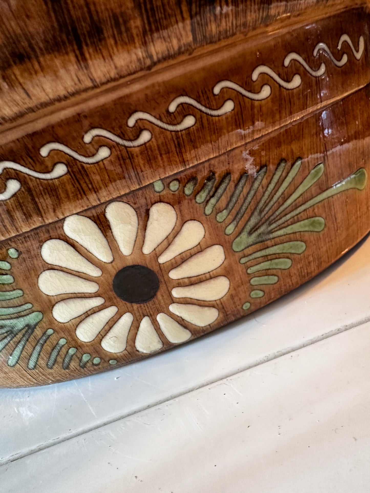 Keramieken vintage ovenschaal terrine