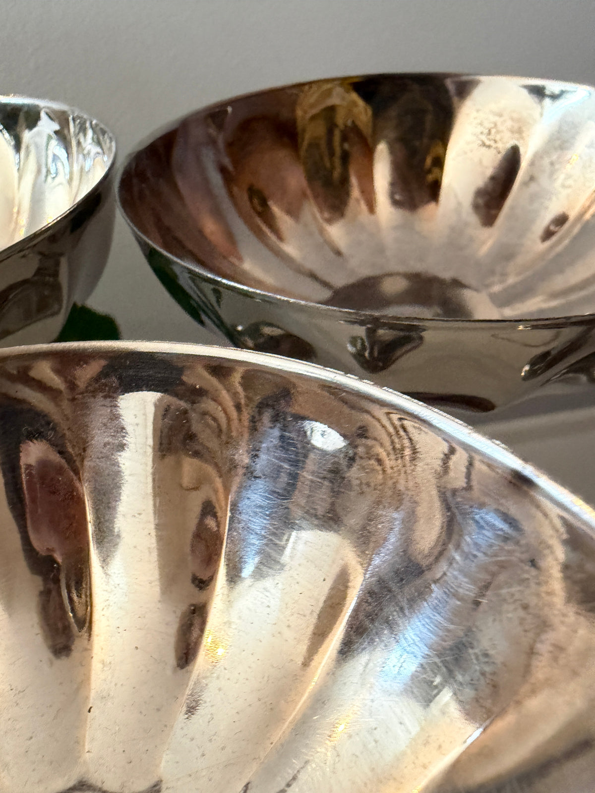 Set van 5 chrome coupes op hoge voet