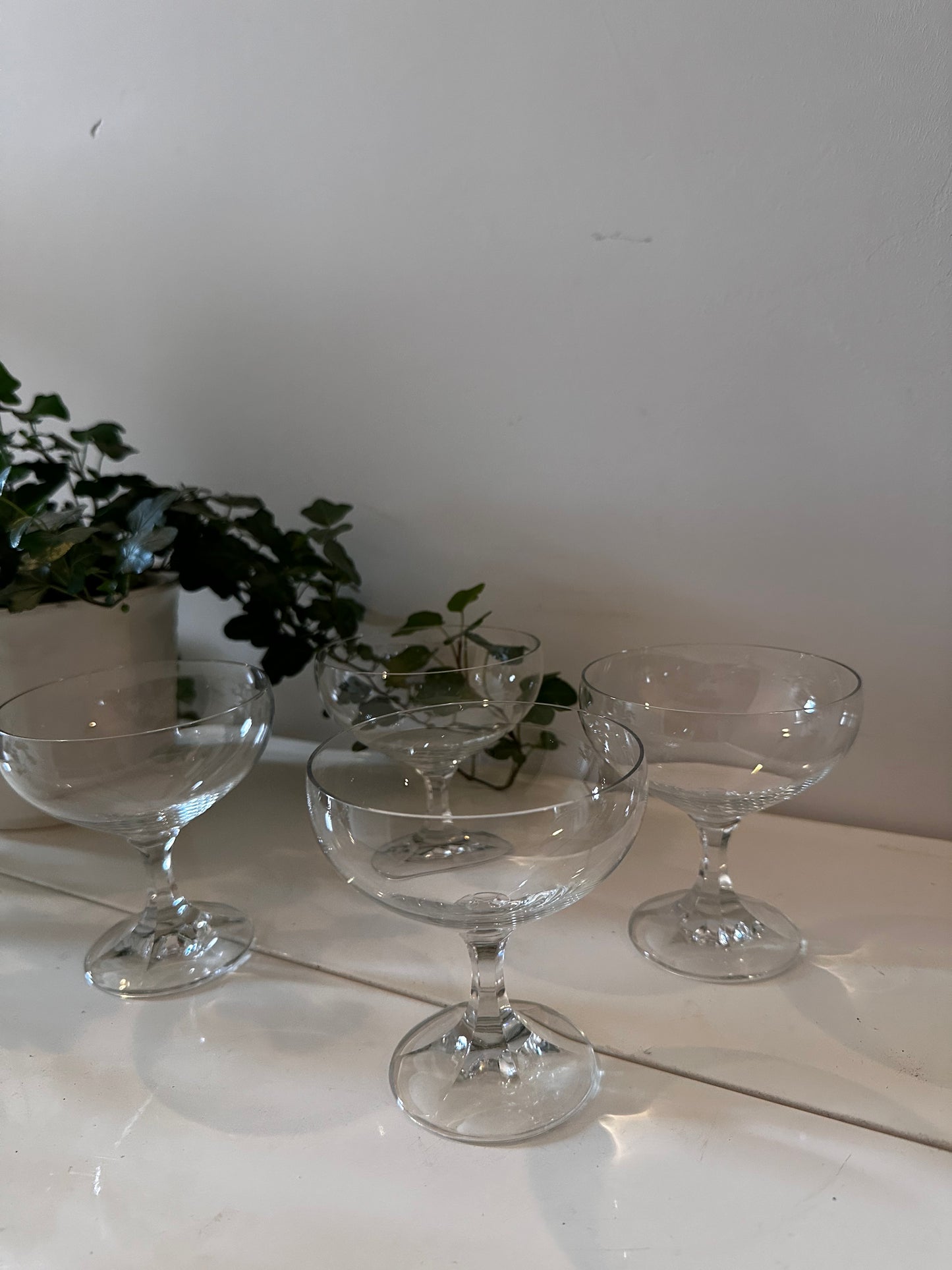 Set van 4 coupe champagne glazen