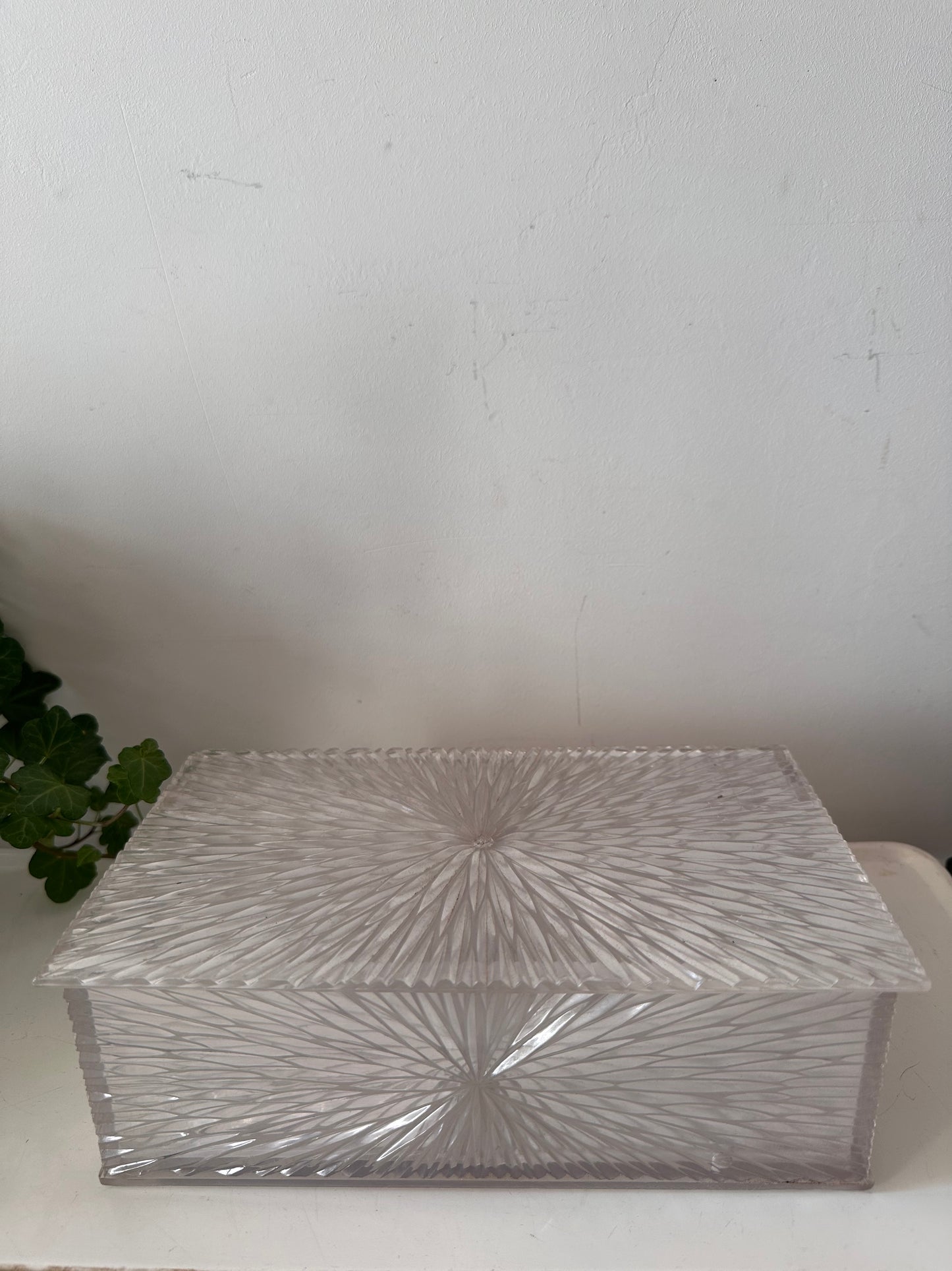 Kunststof bewaardoos met reliëf patroon