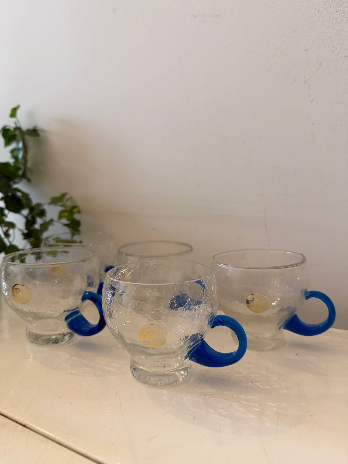 Craquelé glazen kopjes