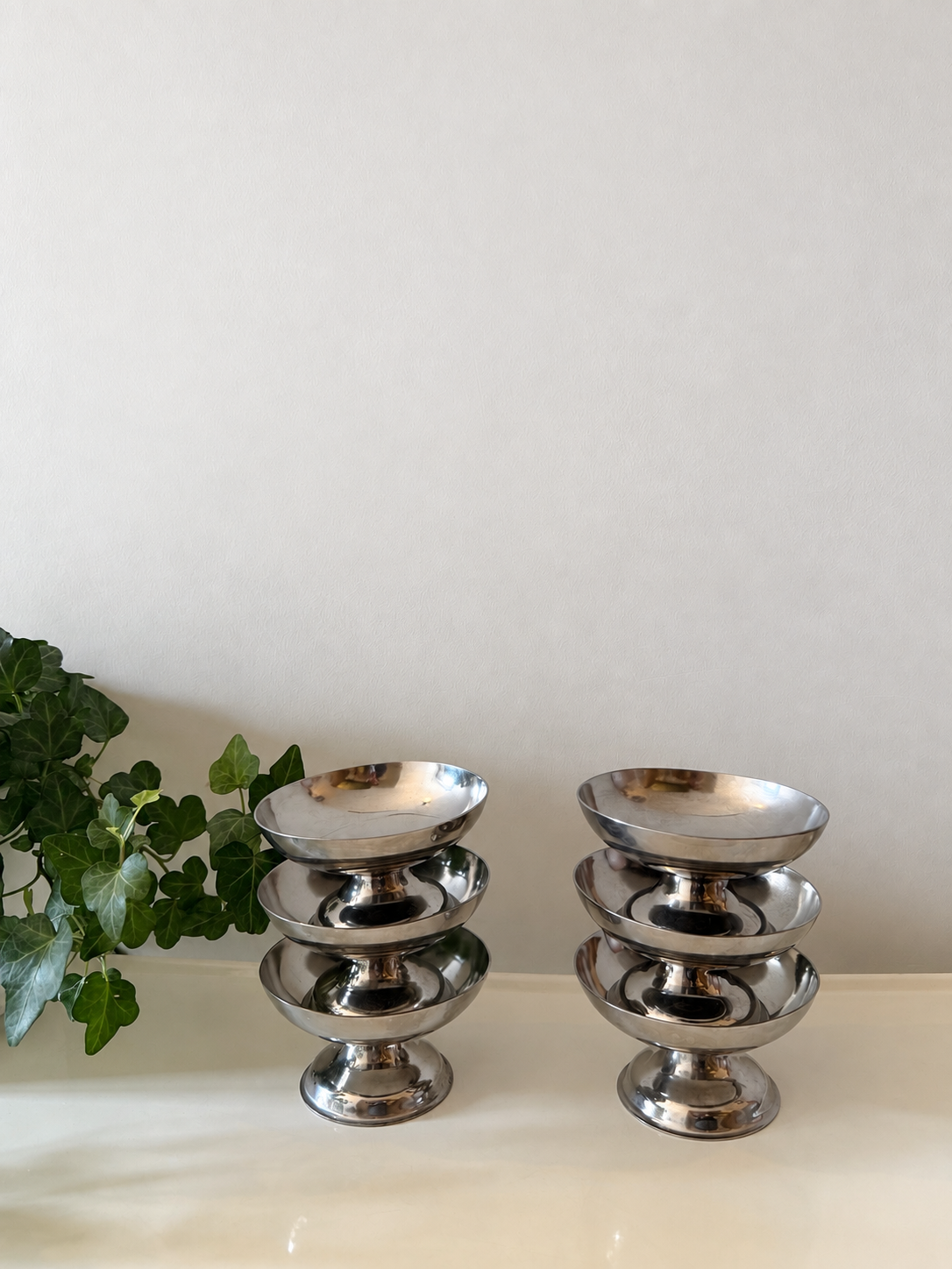 Set van 6 chrome coupes