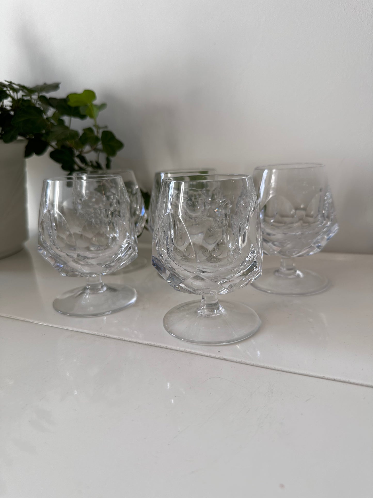 Set van 5 cogacglazen Kristal