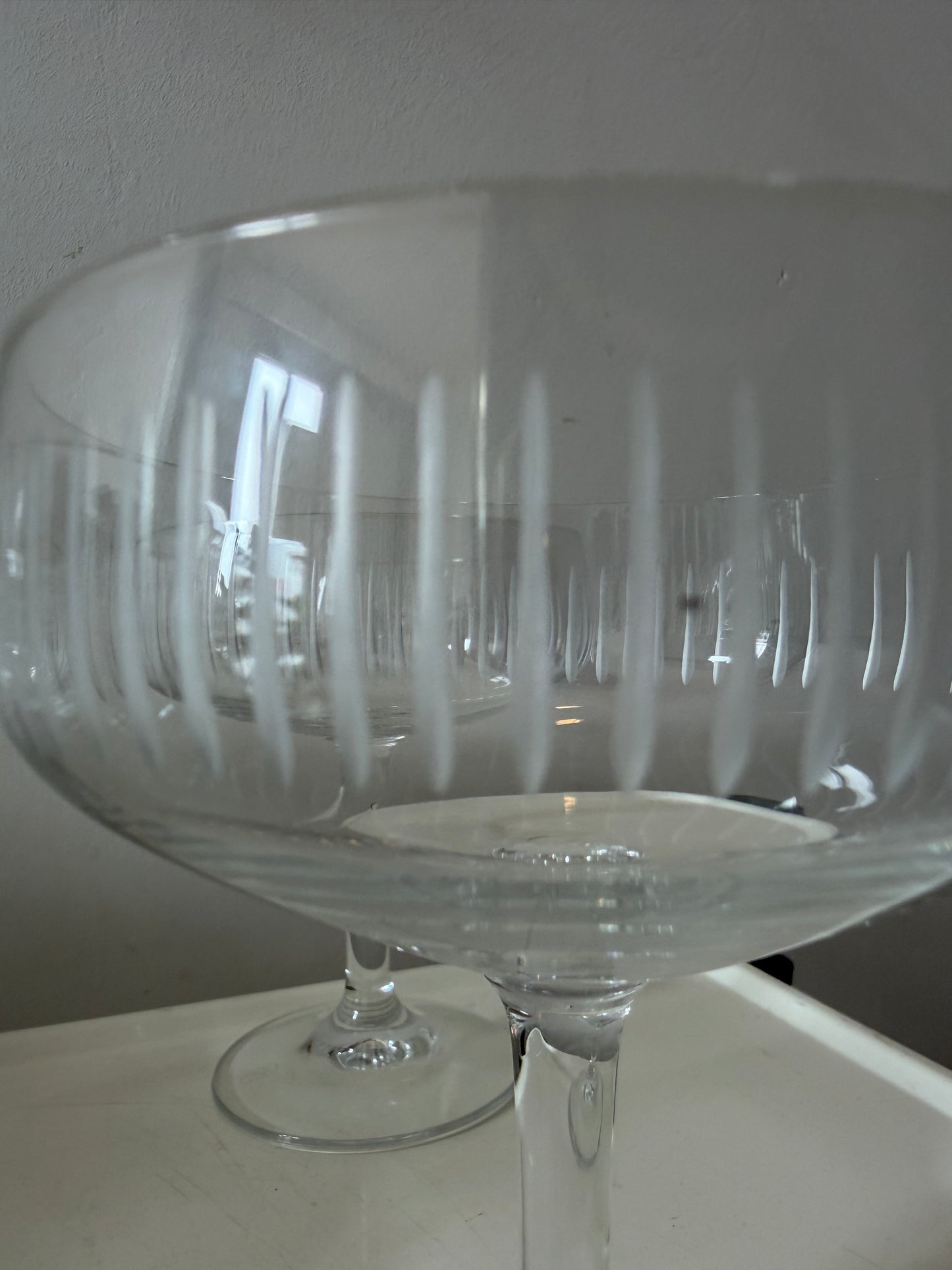 Set van 6 kristallen coupe champagne glazen