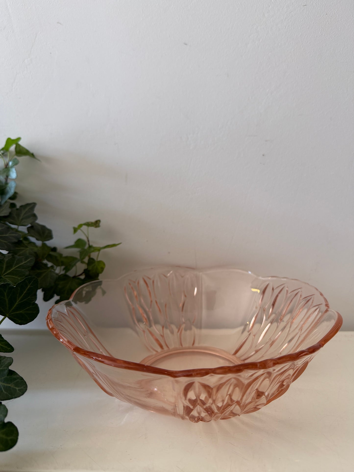 Persglazen art deco schaal