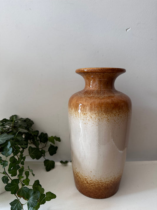 West Germany vaas bruin beige