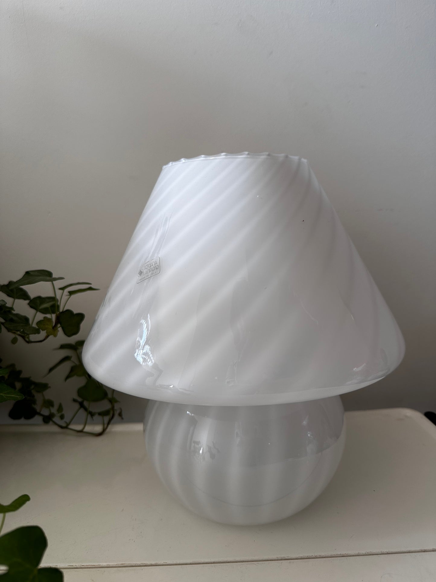 Mushroom Murano glazen vintage tafellamp