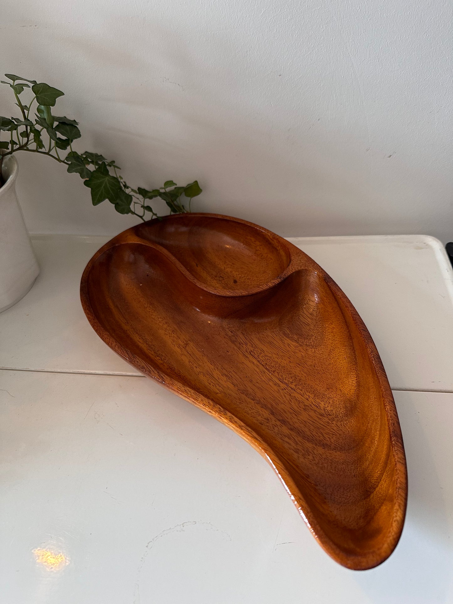 Mid Century teak houten serveerschaal