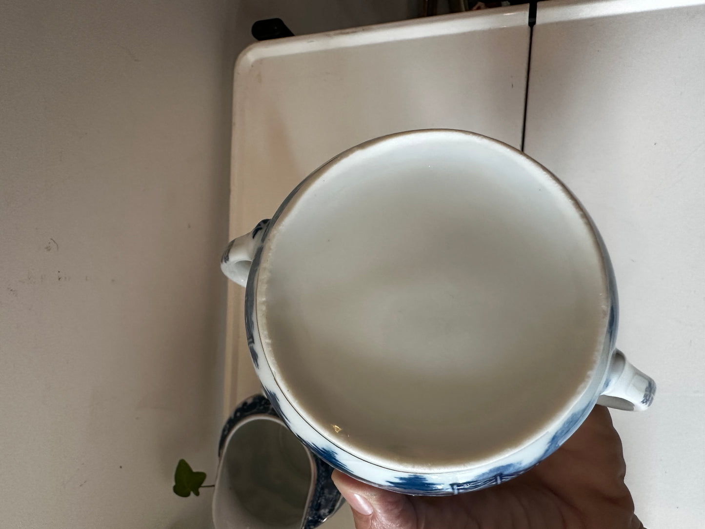 Melk en Suikerpotje blue willow patroon