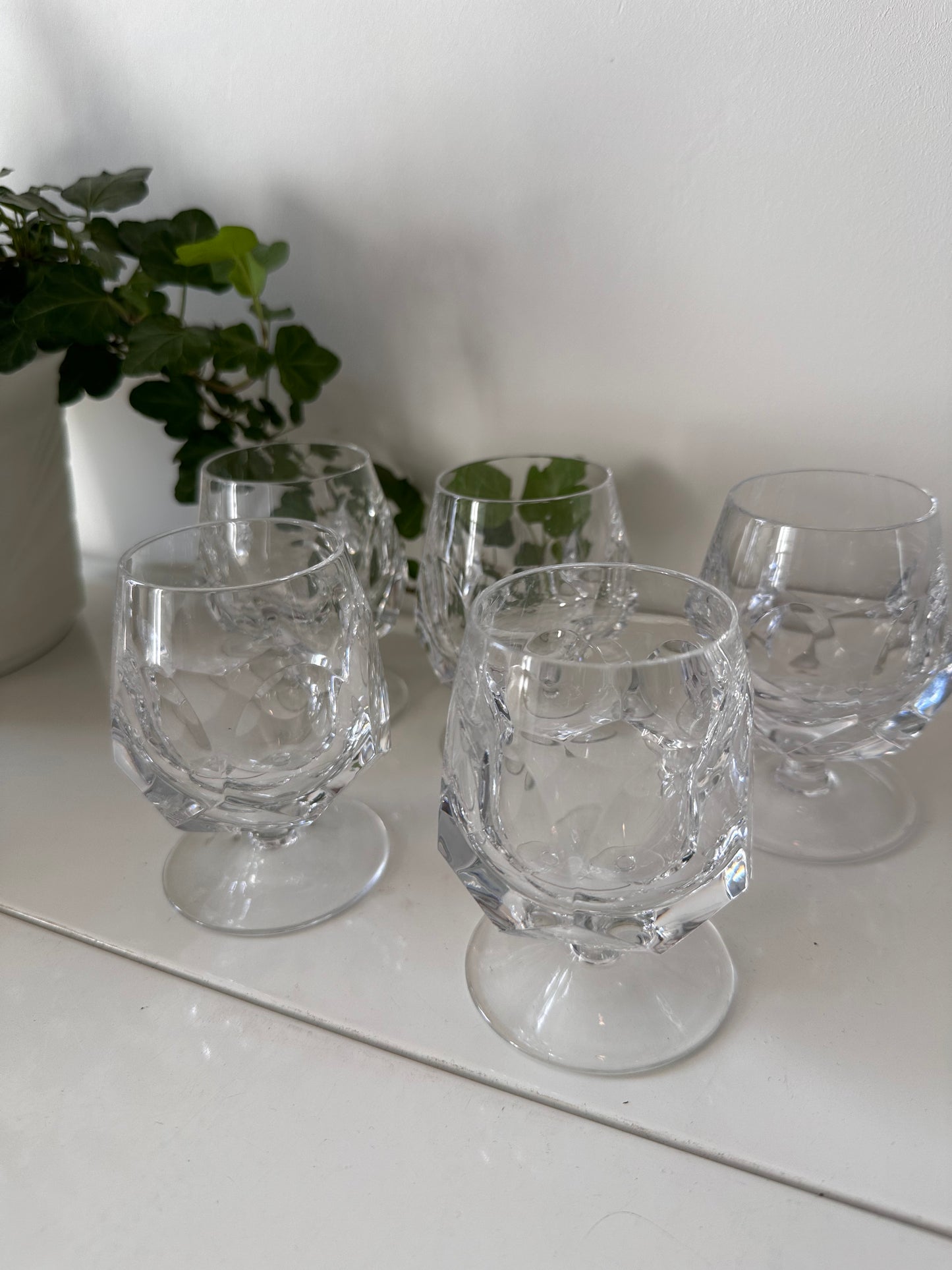 Set van 5 cogacglazen Kristal