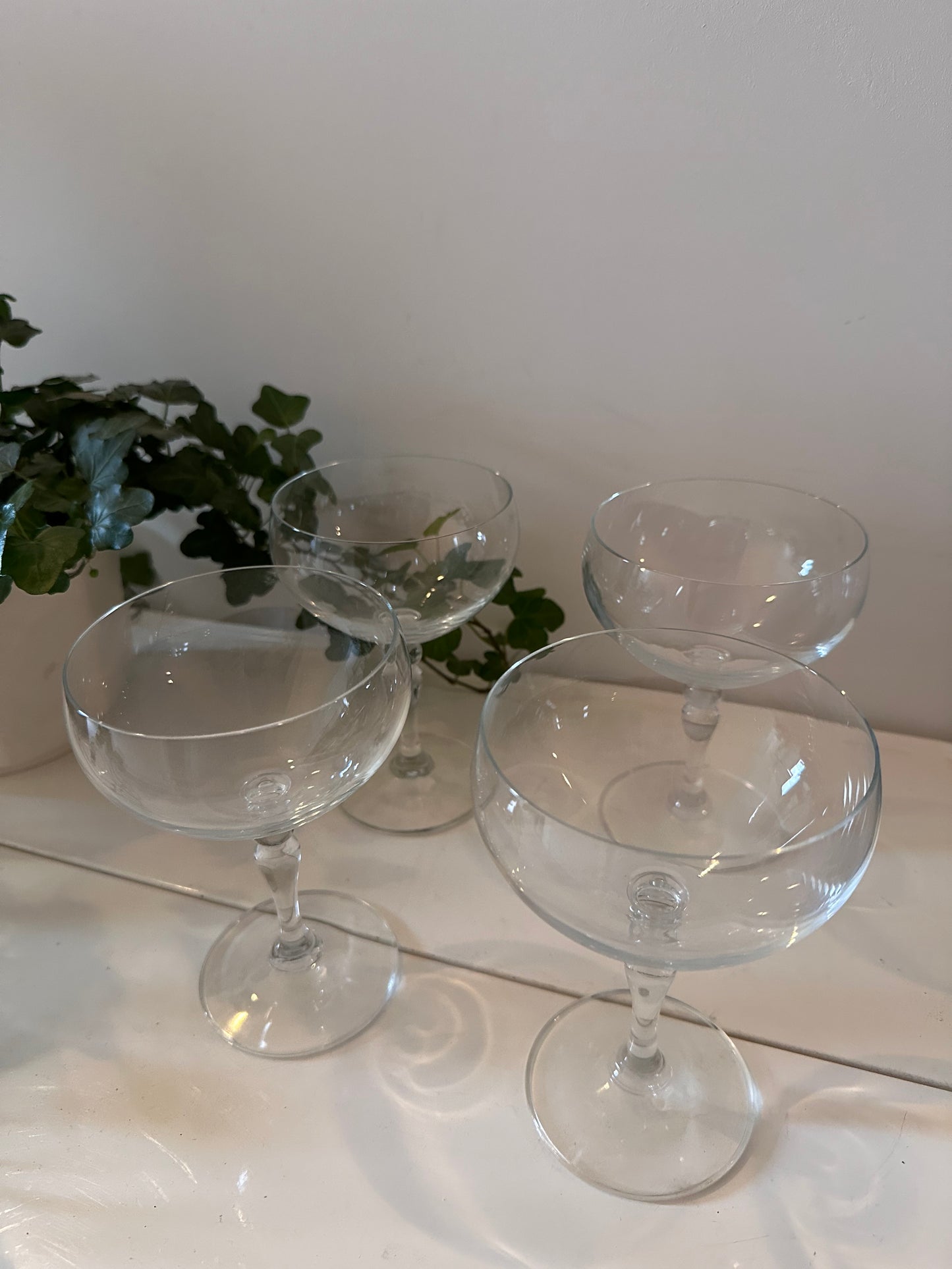 Kristallen coupe champagne glazen