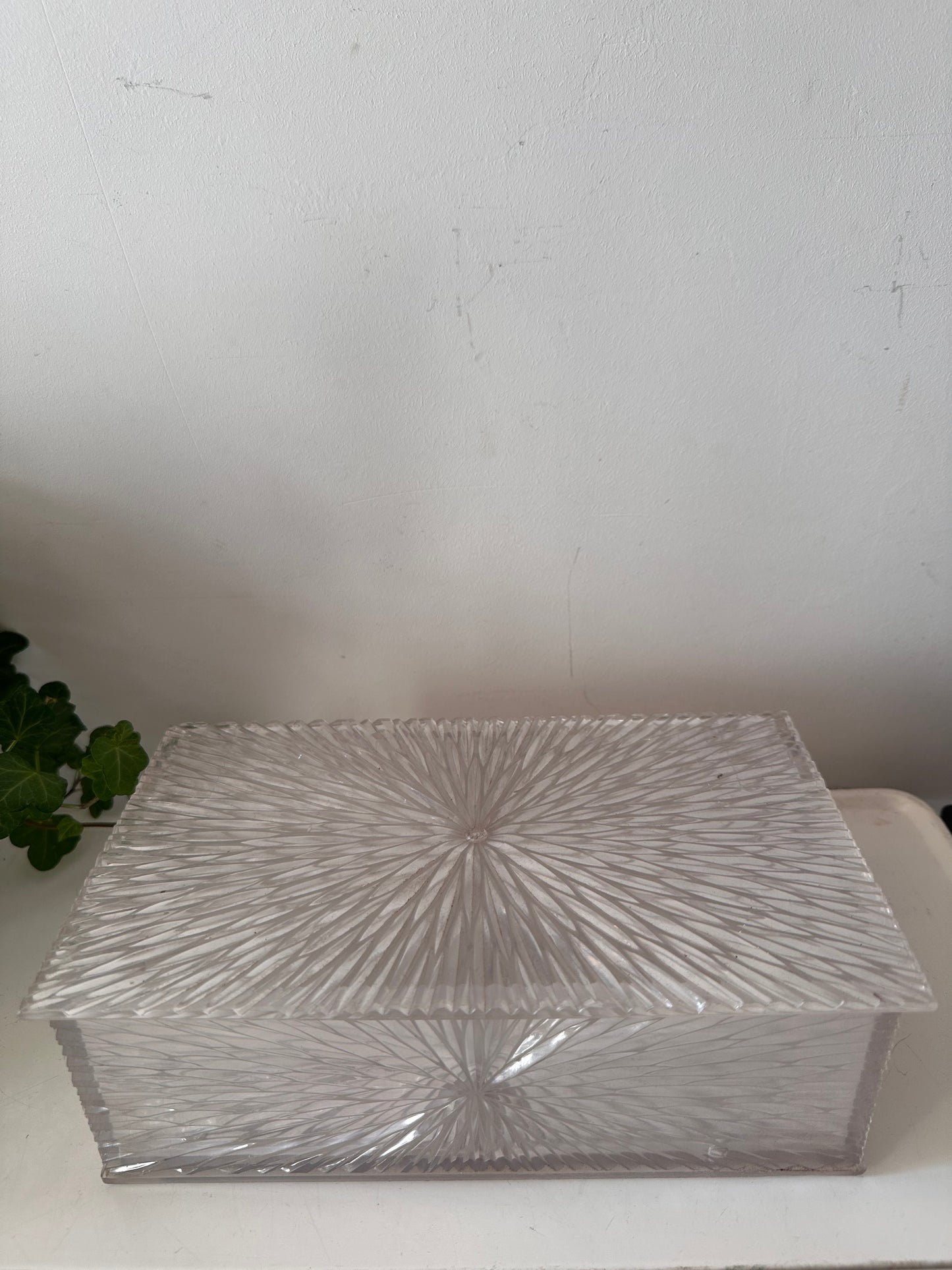 Kunststof bewaardoos met reliëf patroon