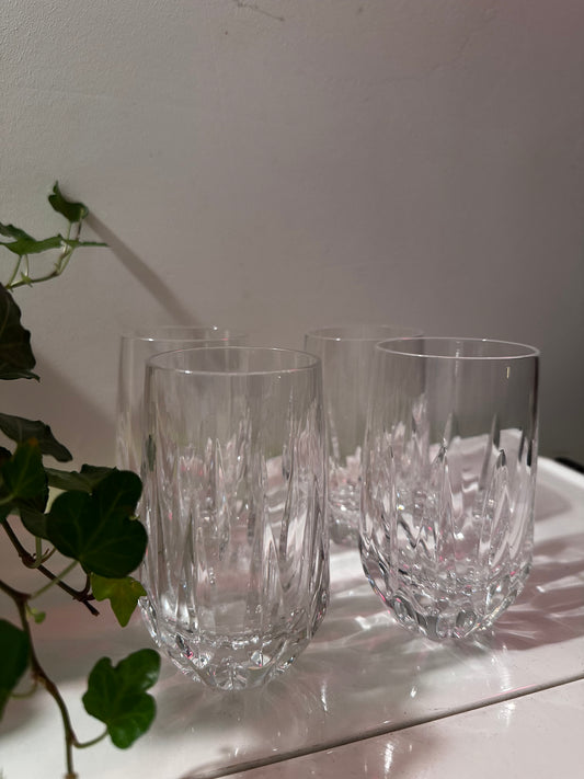 Set van 4 kristallen waterglazen