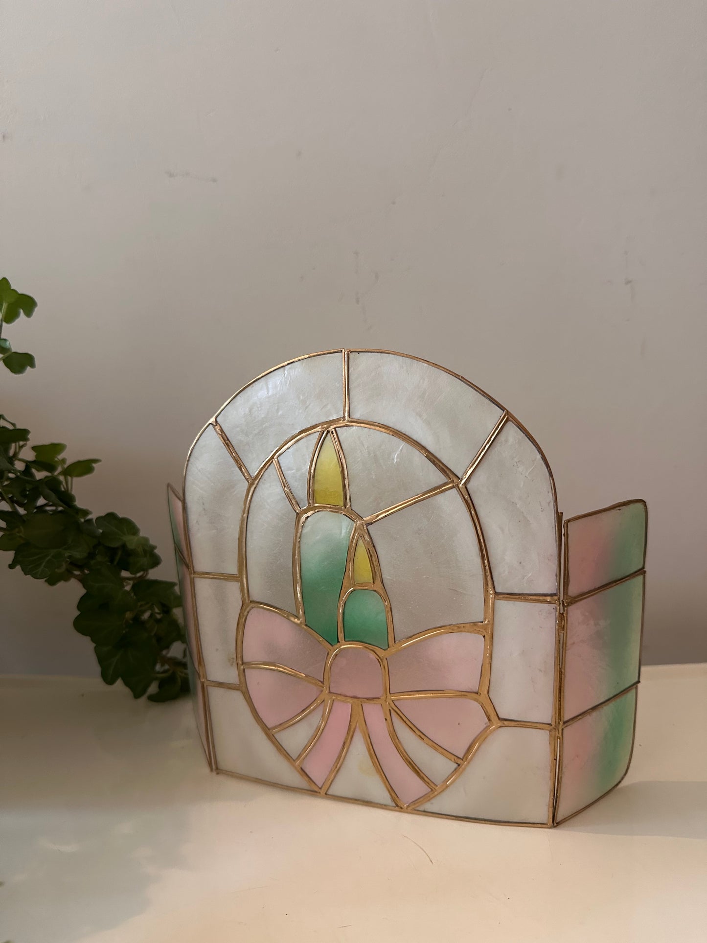 Windlicht glas in lood