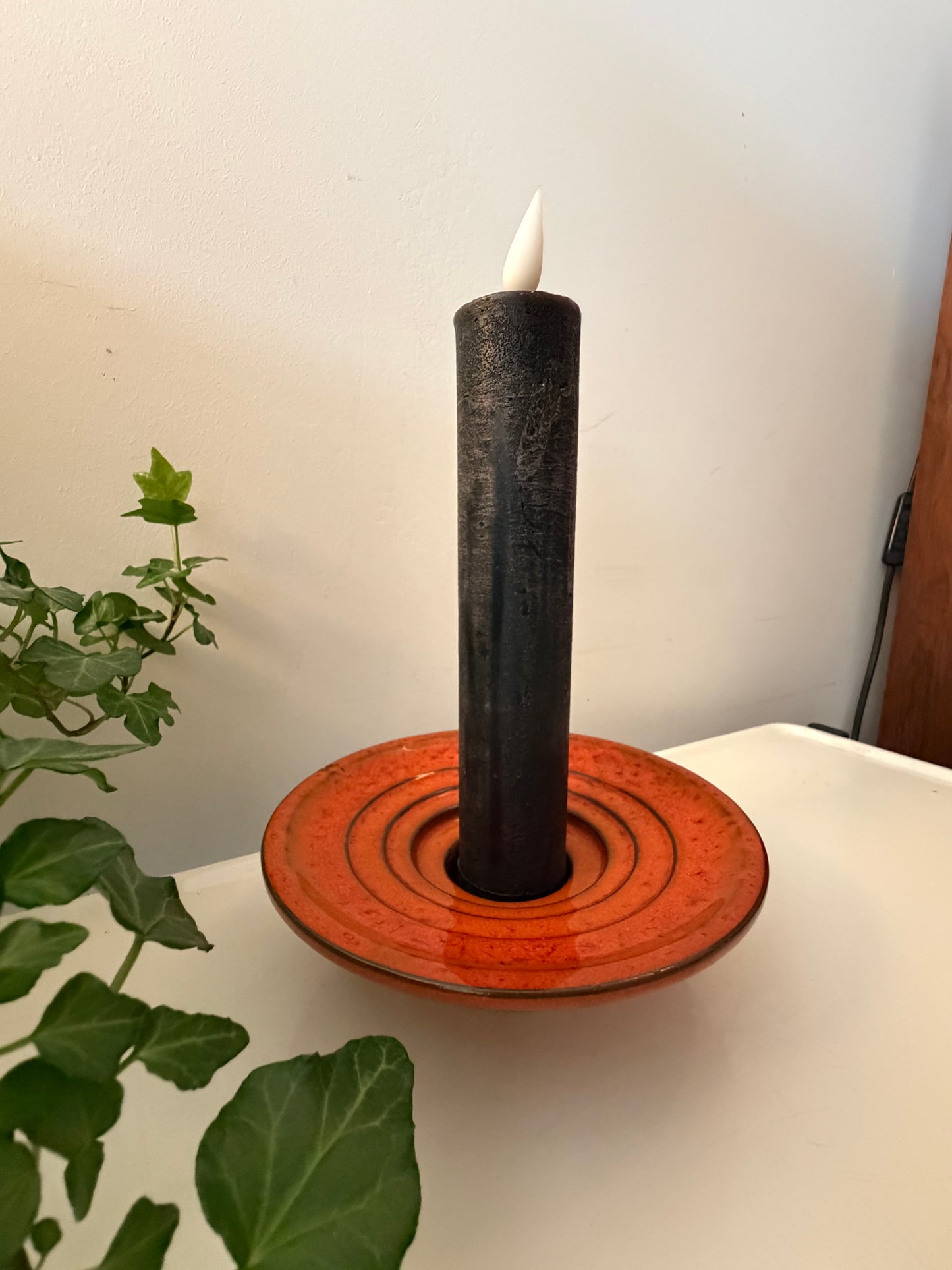 Keramieken jaren 70 kandelaar Gouda