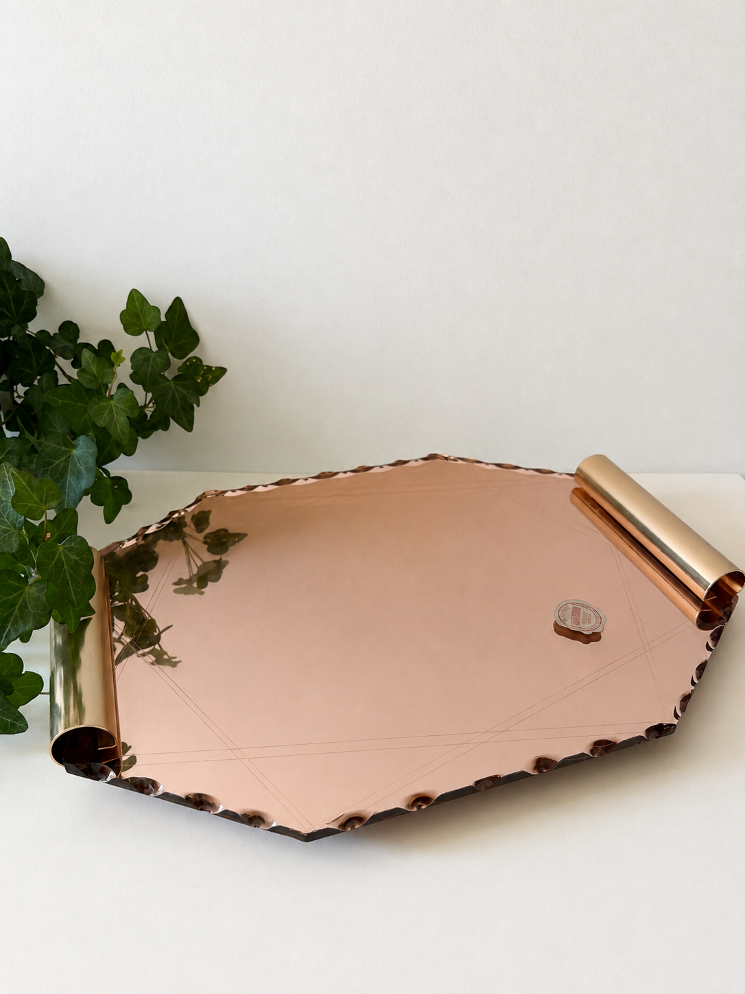 Dorura spiegelglazen art deco dienblad