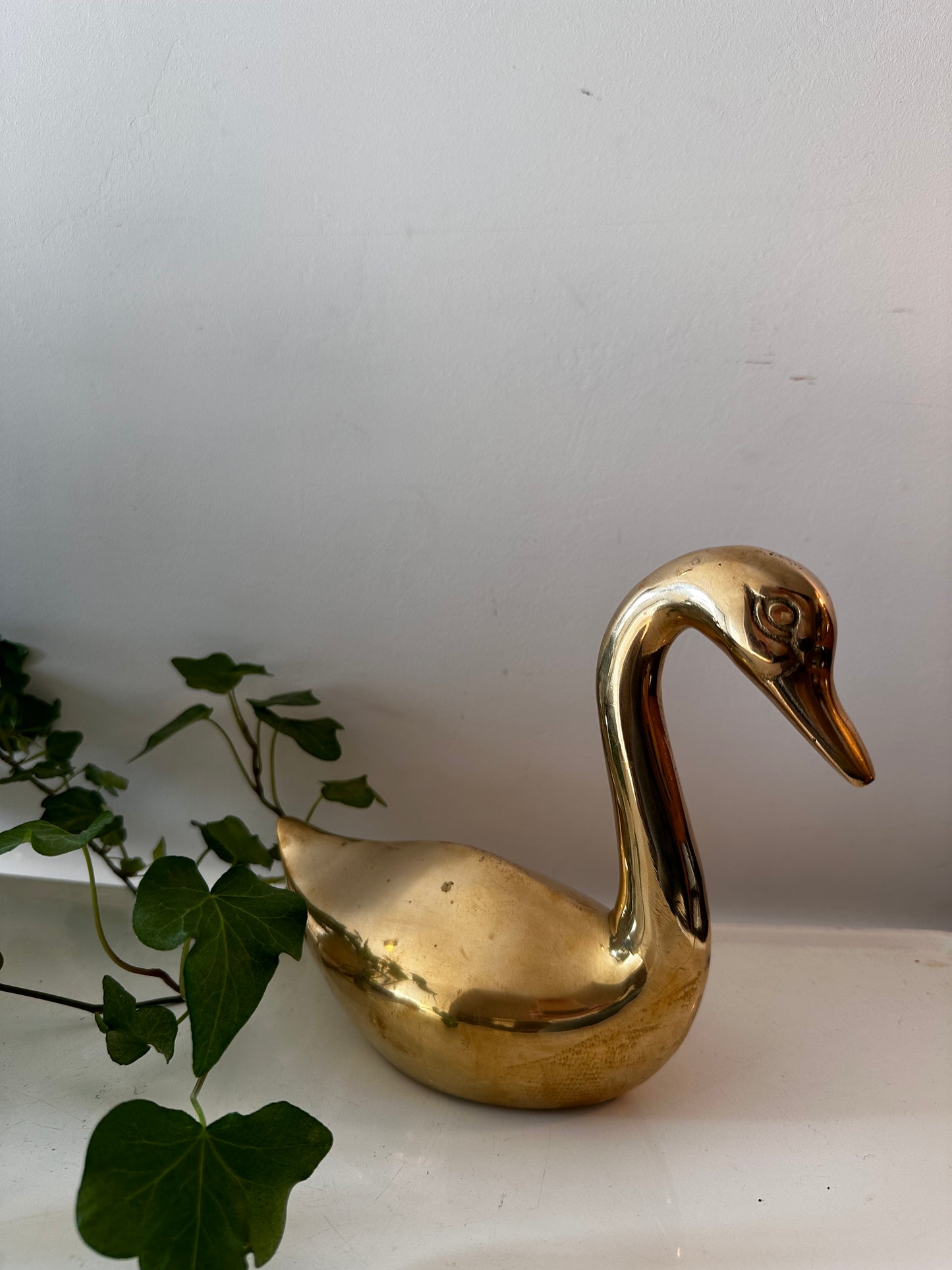 Messing vintage zwaan